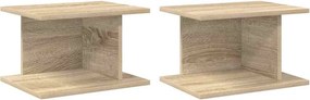 vidaXL Κομοδίνο 2 pcs Δρύς Sonoma 40 x 30 x 25 εκ Επεξεργασμένο ξύλο