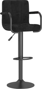 vidaXL Σκαμπό Μπαρ 2 τεμ. Μαύρα Βελούδινα