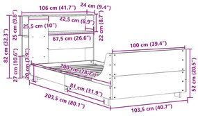 ΣΚΕΛΕΤΟΣ ΚΡΕΒ. ΧΩΡΙΣ ΣΤΡΩΜΑ ΚΑΦΕ ΚΕΡΙΟΥ 100X200 ΕΚ ΜΑΣΙΦ ΠΕΥΚΟ 3323667