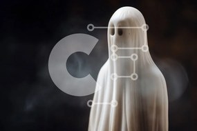 Intra Συλλεκτικό Ξύλινο Παζλ Plywood 4mm - Ανατριχιαστικό ειδώλιο φάντασμα που εκπέμπει καπνό Σε Ξύλινο Κουτί - Διαστάσεις Puzzle: 10x10 cm – 25 κομμάτια