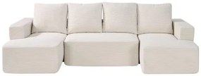VEVOR Modular Sectional Sofa U Shaped Cloud Couch with Chaise and Cushion Beige