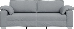 vidaXL 3-Θέσιος καναπές Ανοιχτό γκρι 220 cm ύφασμα