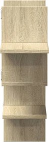vidaXL Ράφι Τοίχου Sonoma Δρυς 124,5x18x60,5 εκ. από Επεξ. Ξύλο