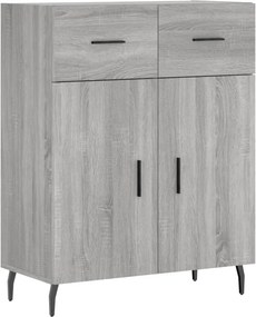 vidaXL Ντουλάπι Γκρι Sonoma 69,5 x 34 x 180 εκ. Επεξεργασμένο Ξύλο