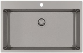 Helika Terra 100M Ένθετος Ανοξείδωτος Νεροχύτης 79x50.5mm PVD Graphite