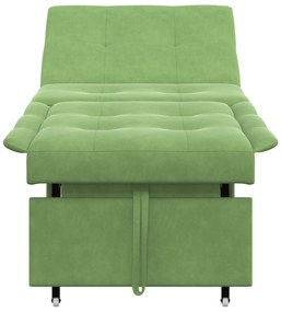 vidaXL Καναπές-Κρεβάτι Ανοιχτό πράσινο 67 x 194 x 38 εκ Βελούδο