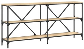 vidaXL Τραπέζι Κονσόλα Sonoma Δρυς 160x30x75 εκ. Επεξ. Ξύλο/Σίδηρος