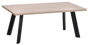 WOODWELL BAXTER Τραπεζάκι Σαλονιού Καθιστικού, Μέταλλο Βαφή Μαύρο, Sonoma 110x60x45cm ΕΜ754