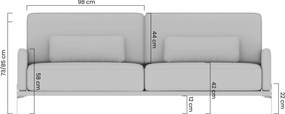 Καναπές/Κρεβάτι Melia / Μπεζ/ 213x85x106 BOG4674