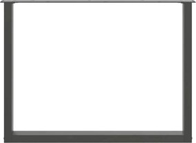 vidaXL Πόδια Τραπεζαρίας σε Σχήμα U 3 τεμ. Ανθρακί 100x(72-73) εκ. Ατσάλι