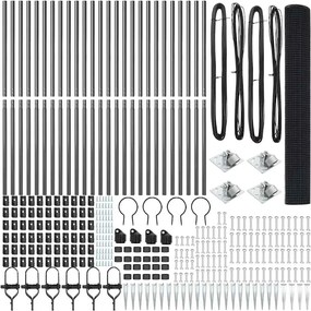 vidaXL Στύλος Περιφράξεων Γκρι 50 x 1,2 μ (16 x 16 mm πλέγμα)