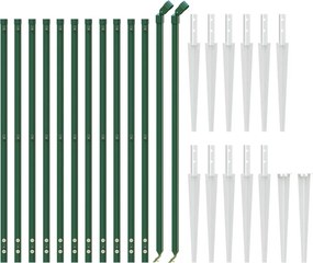 vidaXL Συρματόπλεγμα Περίφραξης Πράσινο 1,1 x 25 μ. με Καρφωτές Βάσεις