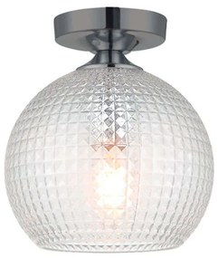 Φωτιστικό Οροφής - Πλαφονιέρα Talisa 4169900 Clear-Black Viokef Μέταλλο,Γυαλί