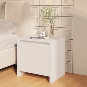 vidaXL Κομοδίνο Λευκό 45 x 34 x 44,5 εκ. από Μοριοσανίδα