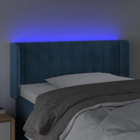 Κεφαλάρι Κρεβατιού LED Σκούρο Μπλε 83x16x78/88 εκ. Βελούδινο 3123508