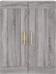vidaXL Ντουλάπι Γκρι Sonoma 69,5 x 34 x 180 εκ. Επεξεργασμένο Ξύλο