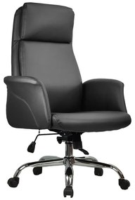 Καρέκλα γραφείου διευθυντή Derjio pu σε μαύρη απόχρωση 68x66x115εκ 68x66x115 εκ.