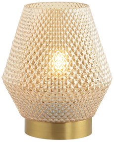 Φωτιστικό Επιτραπέζιο 20251 1xE27 Max 25W Transparent - Brushed Brass Metal, Glass