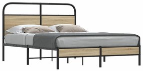 Πλαίσιο Κρεβατιού Χωρ. Στρώμα Καπνιστή Δρυς 120x200εκ. Επ. Ξύλο