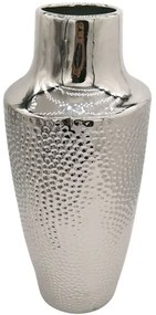 Βάζο Σφυρήλατο 15-00-23726 16,3x43,5cm Silver Marhome Κεραμικό