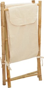 vidaXL Καλάθι Απλύτων Κρεμ Λευκό 41,5 x 36 x 63,5 εκ. Μπαμπού