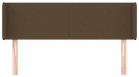 vidaXL Κεφαλάρι με Πτερύγια Σκούρο Καφέ 147x16x78/88 εκ. Υφασμάτινο