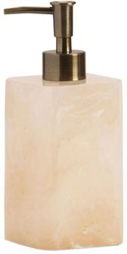 Δοχείο Κρεμοσάπουνου Nacar AH-BA24194 7,5x7,5x19cm Beige-Bronze Andrea House Πολυρεσίνη
