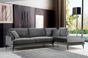 Corner Sofa Papira Corner Right (L3+Chl) - Anthracite Anthracite