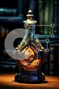 Intra Συλλεκτικό Ξύλινο Παζλ Plywood 4mm - Κομψό μπουκάλι αρώματος Coco Mademoiselle σε ξύλινο τραπέζι Σε Ξύλινο Κουτί - Διαστάσεις Puzzle: 10x10 cm – 25 κομμάτια