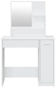 vidaXL Μπουντουάρ Σετ Γυαλιστερό Λευκό 86,5x35x136 εκ.