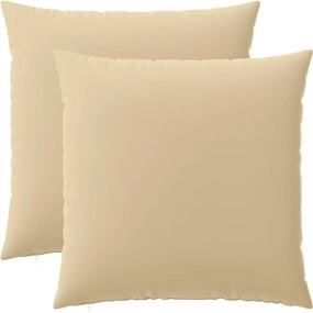 vidaXL Κάλυμμα Μαξιλαριού 2 pcs HEERLEN Μπεζ 65 x 65 εκ. Πολυεστέρας