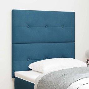 vidaXL Κεφαλάρι με κουμπιά σε σκούρο μπλε 100 cm από βελούδο