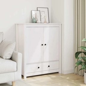vidaXL Ντουλάπι Λευκό 83 x 41,5 x 100 εκ. από Μασίφ Ξύλο Πεύκου