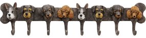 Coat Rack Dog Family 69cm - Καφέ