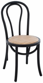 Καρέκλα Ξύλινη Montreal HM8914.02 Από Ξύλο Οξιάς 40x40x87cm Black Wood, Mat