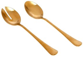 Κουτάλι Σερβιρίσματος Durable (Σετ 2Τμχ) 45.045.03 Gold Cryspo Trio Stainless Steel