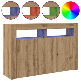 vidaXL Πλαϊνό γραφείο artisan δρυς 116 x 30 x 75 εκ.