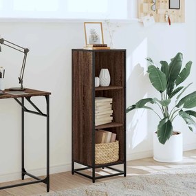 VidaXL Βιβλιοθήκη Καφέ Δρυς 33,5x33x107,5 εκ. από Επεξεργασμένο Ξύλο