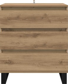 vidaXL Πλαϊνό γραφείο Artisan Oak 60 x 35 x 70 cm Επεξεργασμένο ξύλο