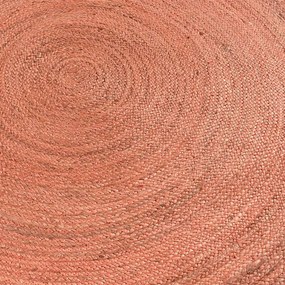 Στρογγυλό Χαλί Καλοκαιρινό (Φ120) Polcarpet Jute Plain Coral
