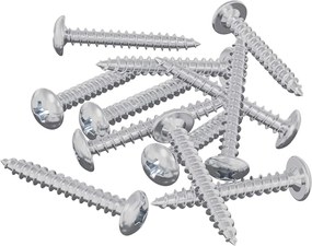 vidaXL Ξυλοβίδες 12 pcs Ασημί M4 x 28 mm Ατσάλι