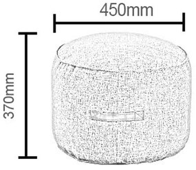 Πουφ ArteLibre MOSI Κόκκινο Ύφασμα 45x37cm
