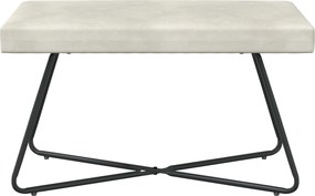 vidaXL παγκάκι Κρεμ 80 x 40 x 45 εκ. Βελούδο