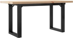 vidaXL Τραπεζάκι Σαλονιού Πλαίσιο Ο Μασίφ Πεύκο/Ατσάλι