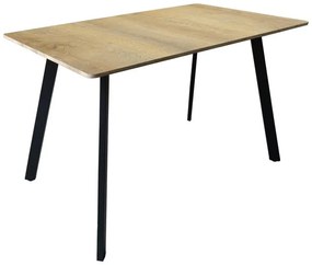 Τραπέζι Squaro sonoma mdf με μαύρα μεταλλικά πόδια 120x70x75εκ 120x70x75 εκ.