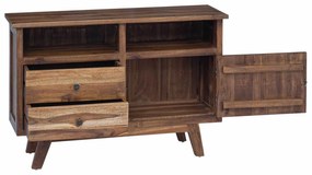 vidaXL Πλαϊνό γραφείο Φυσικό 100 x 30 x 68 εκ. Στερεό Ξύλο Τίκ