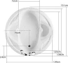 Acrilan Hawai 150 x 150 - Στρόγγυλη Μπανιέρα - Πνευματικό Νο1, Maxxcoat