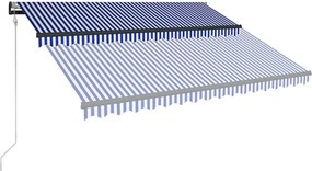 vidaXL Ηλεκτρική τέντα με LED και αισθητήρα 3 x 2,5 m