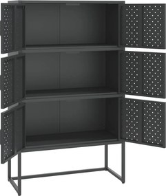vidaXL Ντουλάπι Ανθρακί 80 x 35 x 135 εκ. από Ατσάλι