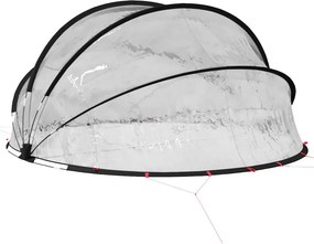 vidaXL Θόλος πισίνας 336 x 322 x 160 εκ. PVC Διαφανές